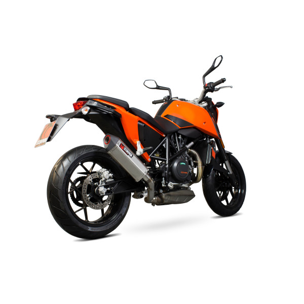 Scorpion Exhaust KTM Duke 690  2012 - 2016 Serket Parallel Slip-on Brushed Stainless Steel Sleeve